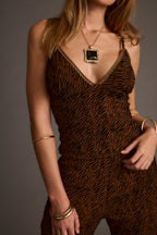 Silver Springs Cognac Zebra Tank