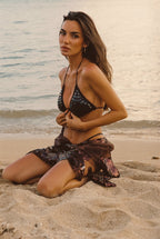Sombra Black Sequin Bikini Top