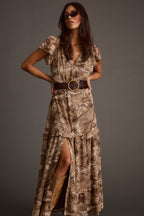Sundance Mocha Printed Maxi Dress
