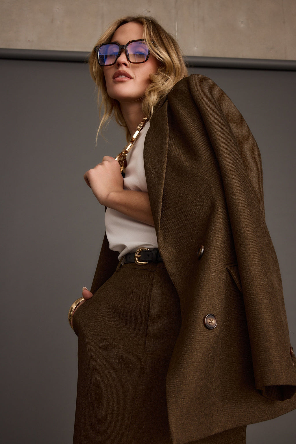 Tory Mocha Twill Blazer