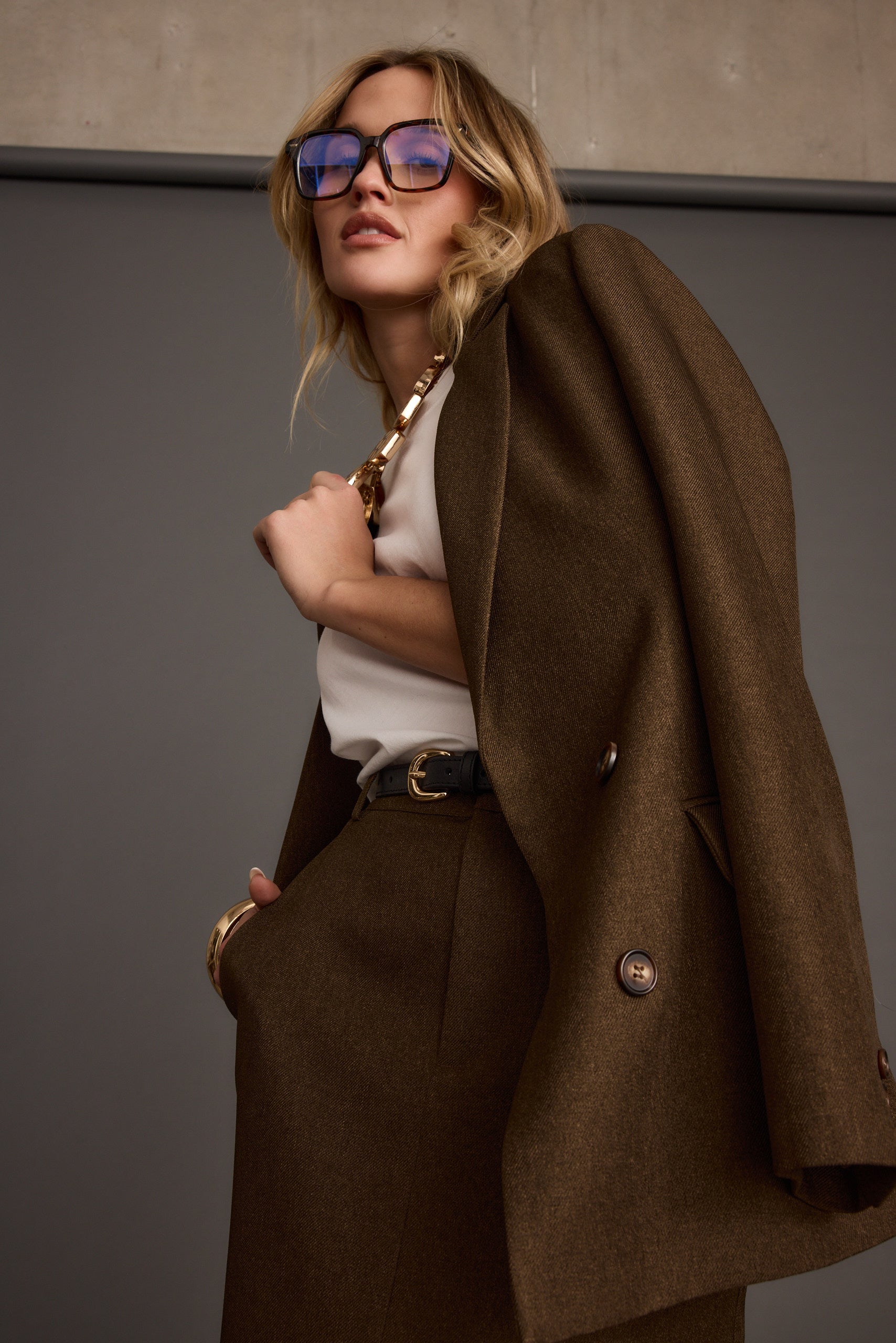 Tory Mocha Twill Blazer