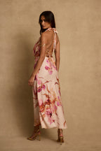 Valentina Light Pink Floral Maxi Dress