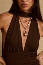 Valencia Brown Maxi Dress