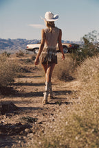 Wild Moon Cream Beaded Top