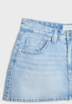 Kokerrok - light-blue denim