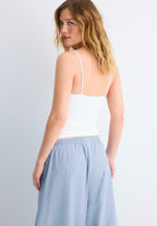 CORSETRY-INSPIRED TOP - Top - beige