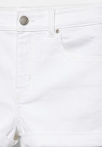 MID-WAIST - Jeansshort - white