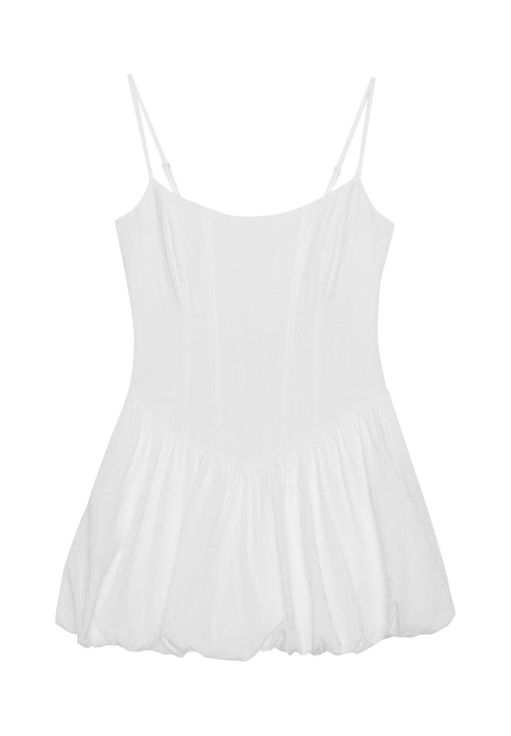 SHORT BALLOON STRAP DRESS - Jurk - white