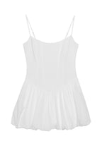 SHORT BALLOON STRAP DRESS - Jurk - white