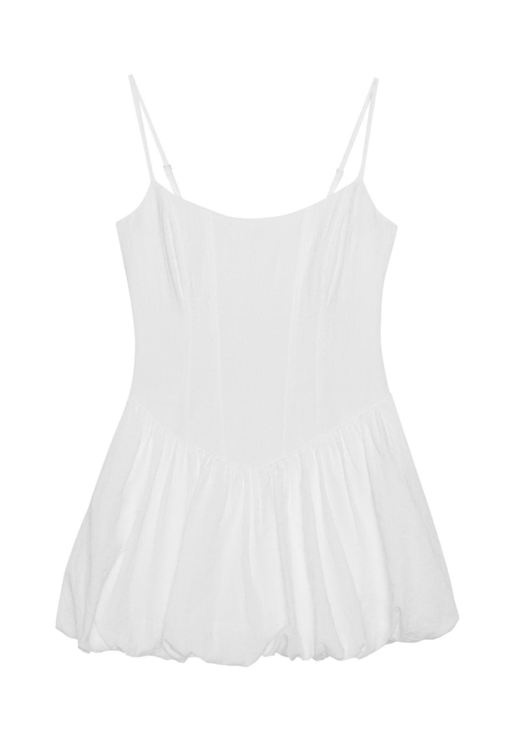 SHORT BALLOON STRAP DRESS - Jurk - white