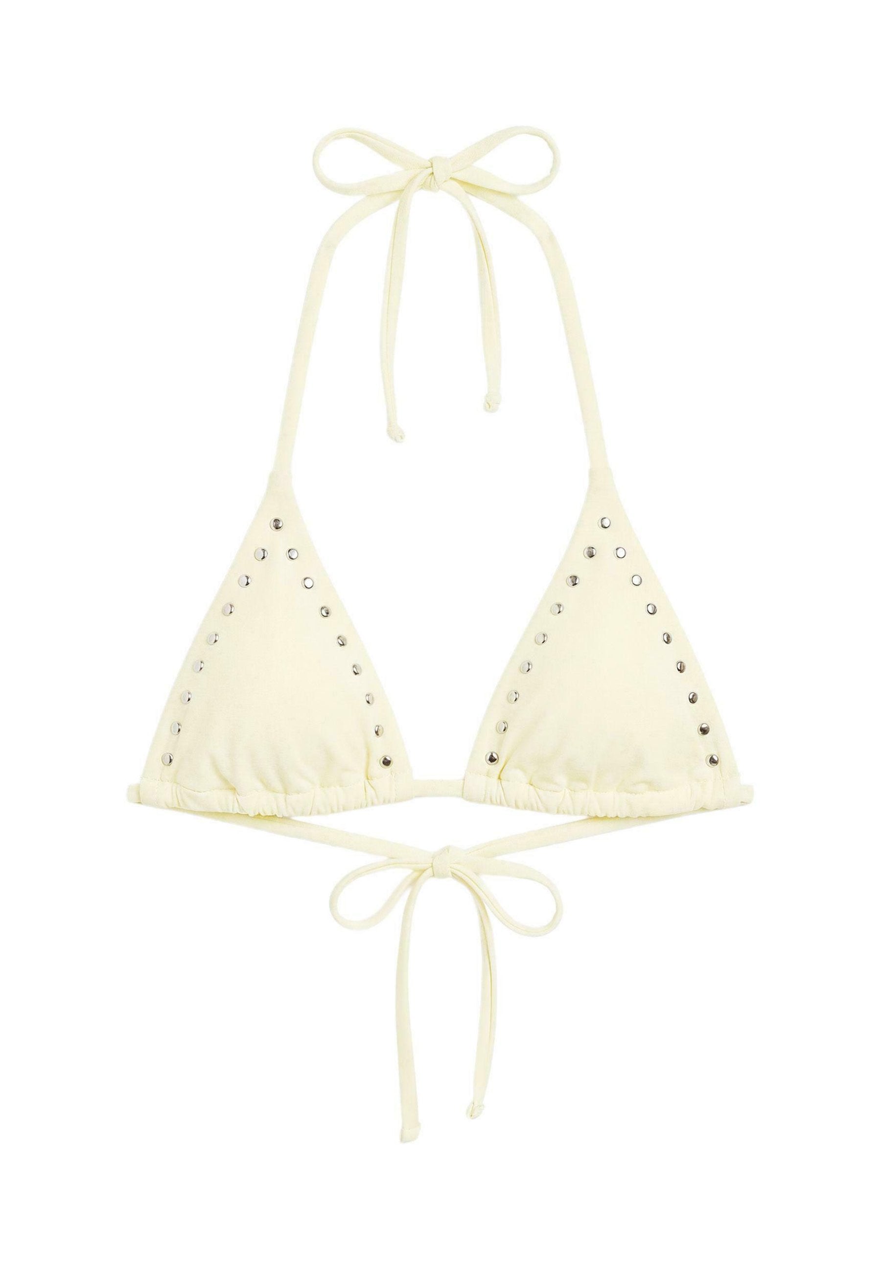 TRIANGLE STUDED - BIKINI TOP - Bikinitop - yellow
