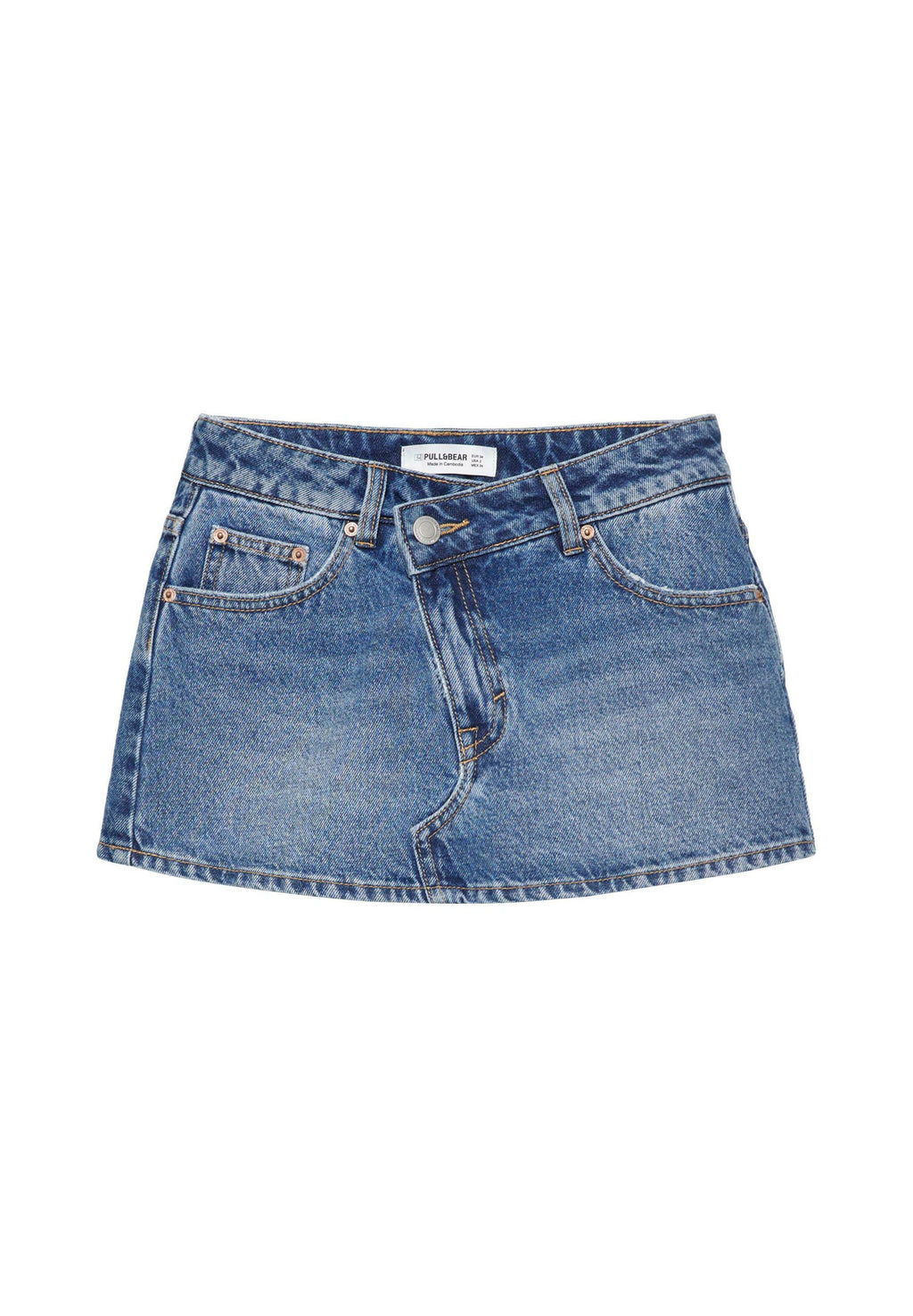 DENIM MINI SKORT - Skort - blue denim