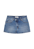 DENIM MINI SKORT - Skort - blue denim