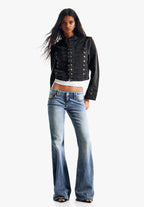 EMBROIDERED FLARED LOW-RISE - JEANS 01042335 - Flared Jeans - light blue