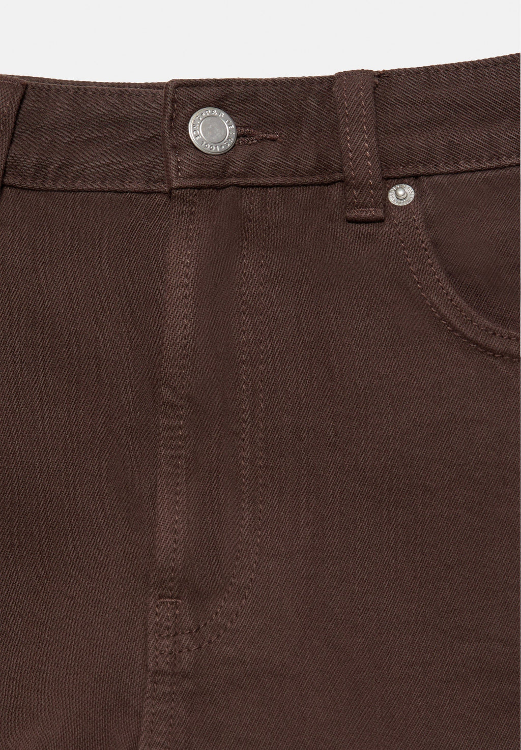 DENIM MOM FIT WITH TURN-UP HEMS - SHORTS - Jeansshort - brown